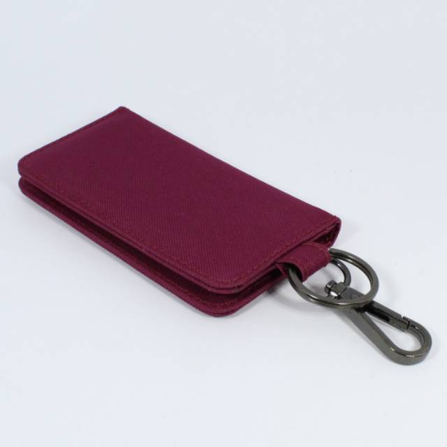 EMDS02 Dompet STNK Motor Mobil - gantungan kunci keychain merah marun