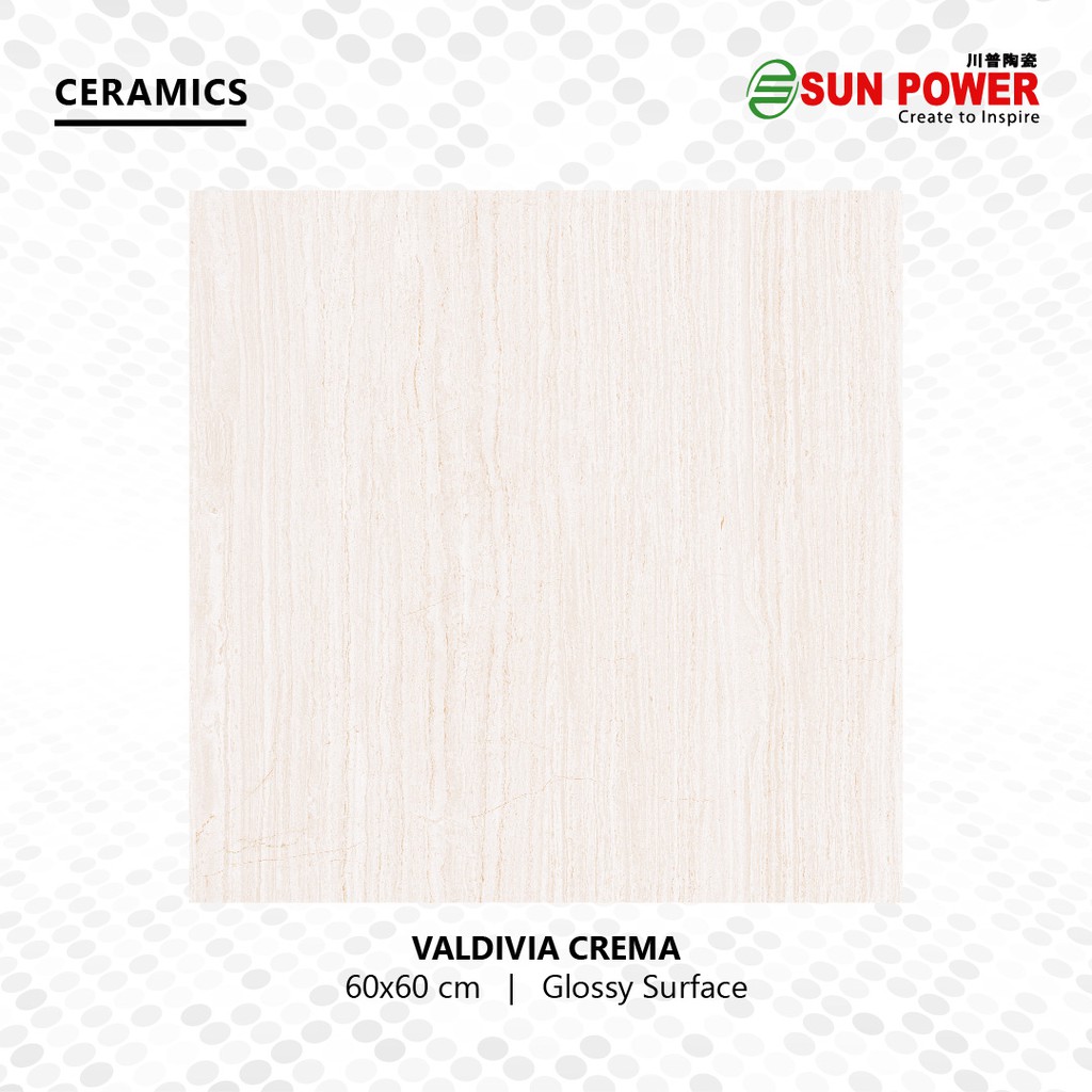 Keramik Lantai Body Putih Glossy - Valdivia Series 60x60 | Sun Power