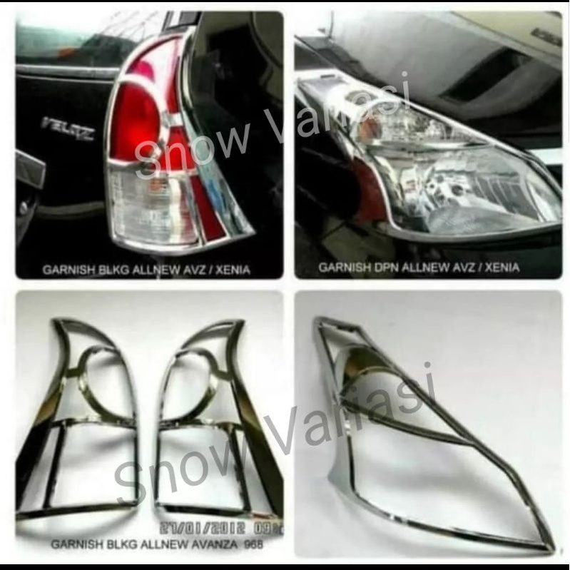 Paket Garnish Depan Belakang All New Avanza Xenia 2012 2014 Chrome