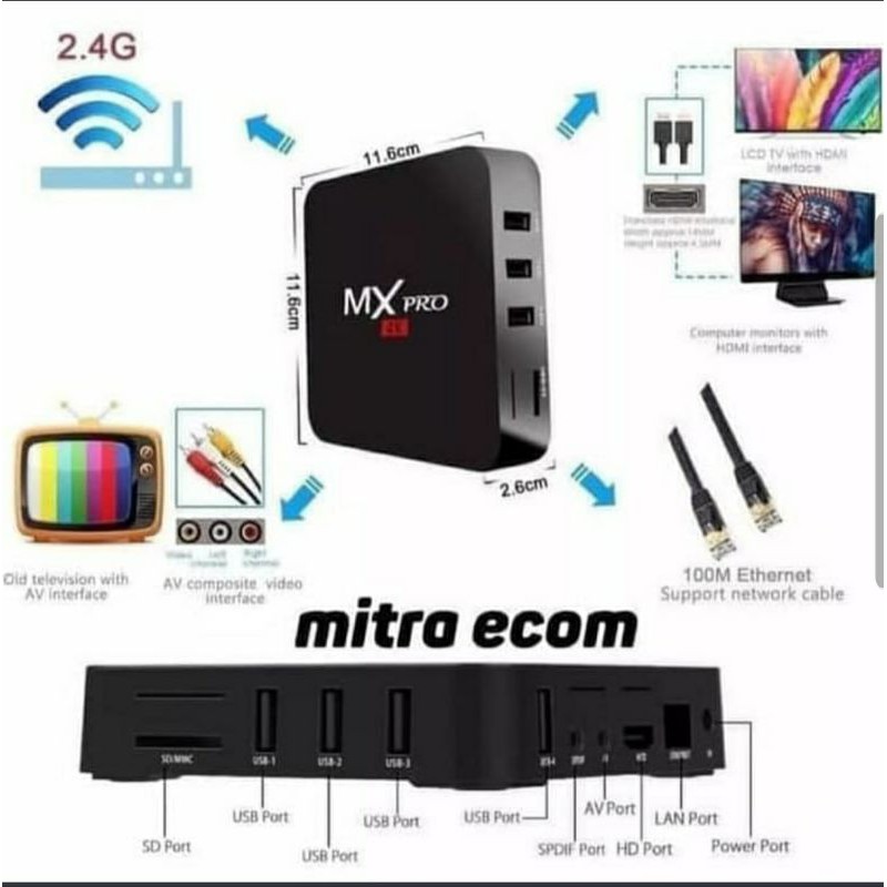 TV BOX Android TV Box MXQ PRO 5G 4K / Smart TV Bisa You Tube Netflik Set TV Box MXQ PRO 5G 4K Termurah