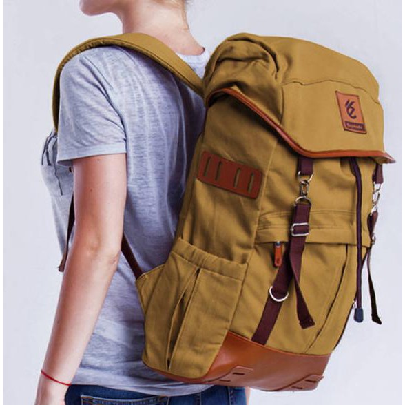 Tas Gunung Dkk. Backpack Tas Ransel Besar Tas Travel Ransel Laptop Tas Gunung Tas Pria - Beige