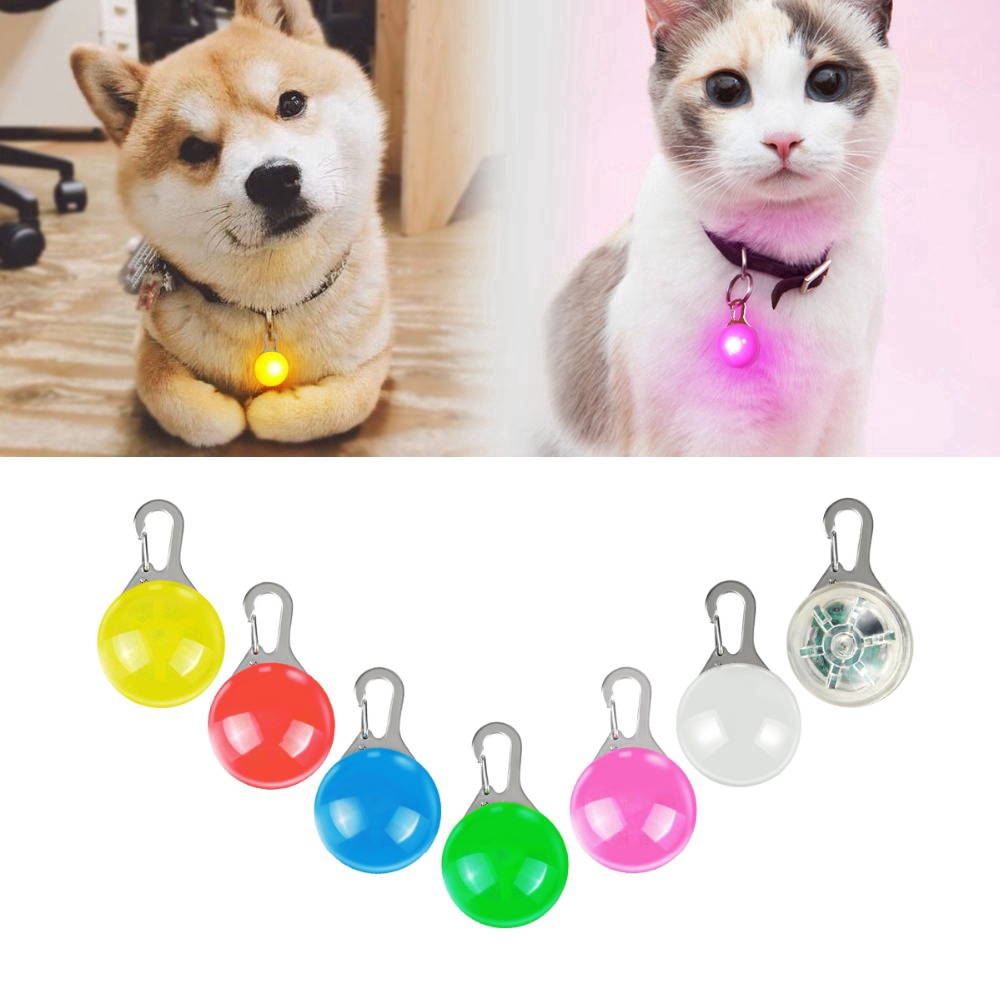 Liontin Kalung Anjing/Kucing Dengan Lampu Led Menyala