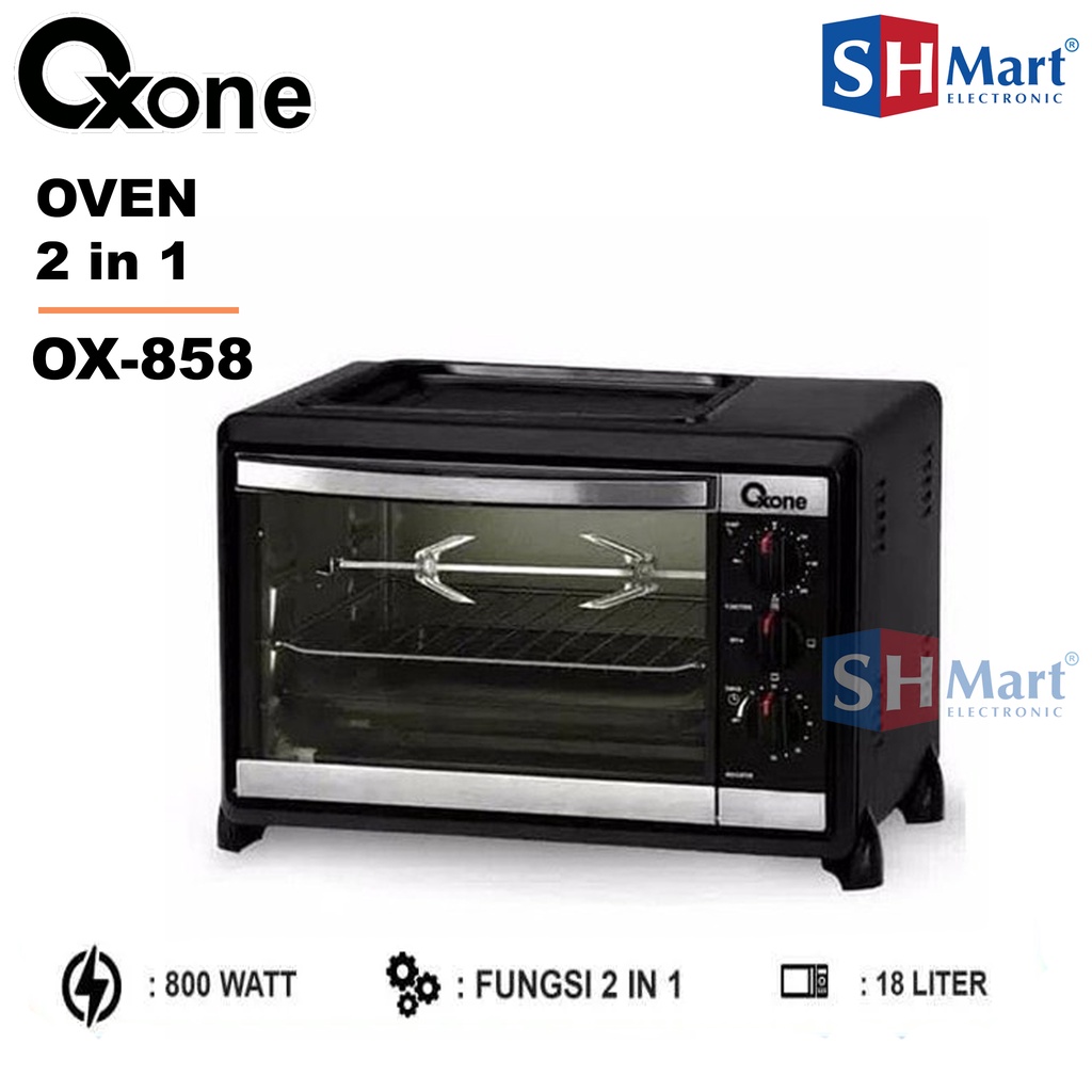 OXONE MINI OVEN TOASTER 2 IN 1 OX-858 OX858 KAPASITAS 18 LITER GARANSI RESMI OXONE