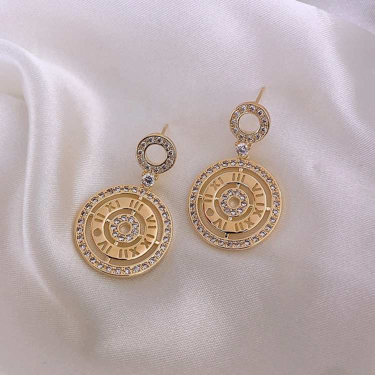 2020 Korea 925 sterling silver jarum anting-anting anting-anting in disc cahaya mewah bermutu tinggi