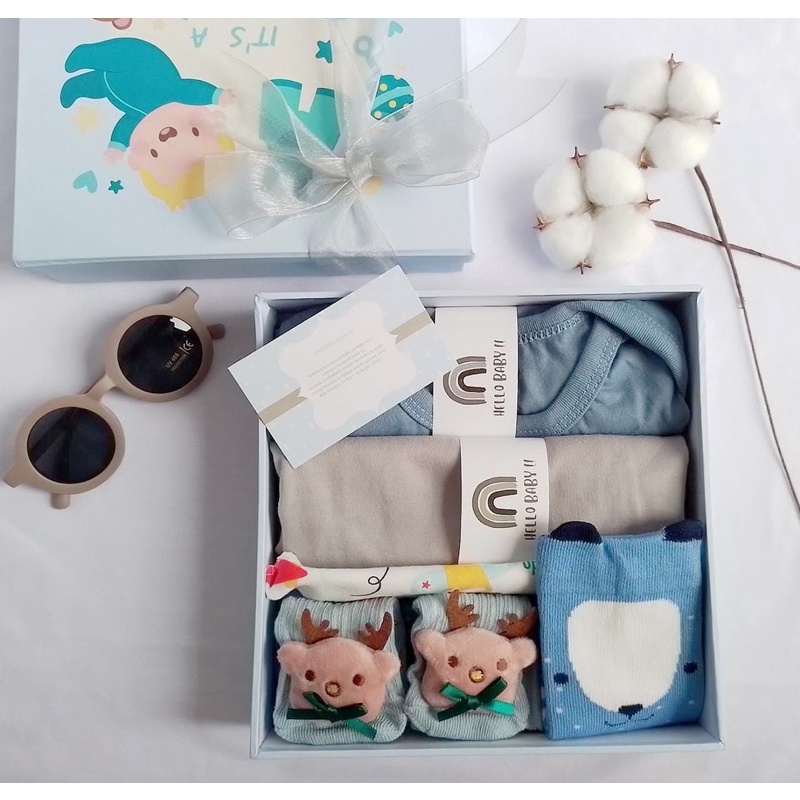 Kado bayi/Gift set hadiah lahiran bayi cewek cowok/paket kado bayi lucu murah lengkap SNI/Kado bayi exclusive Mini box