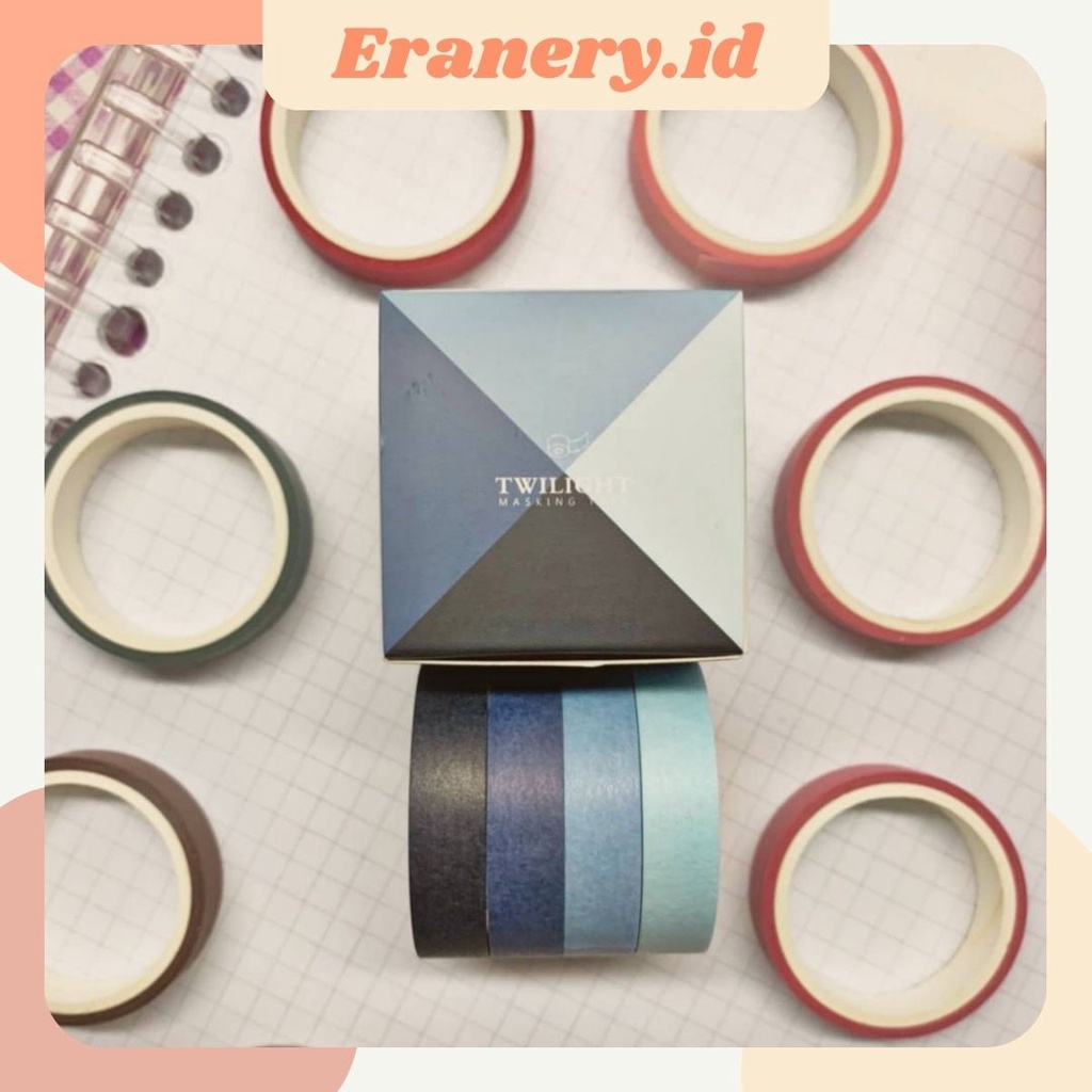 

[Washi Tape] 4 Pcs Vintage/Aesthetic Twilight Washi Tape/Masking Tape/Selotip Kertas