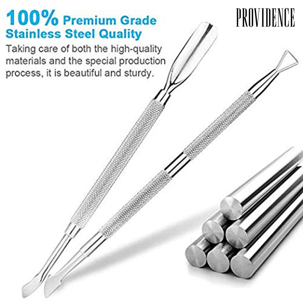 Providence 2Pcs Professional Triangle Dead Skin Remover Cuticle Pusher Nail Peeler Scraper