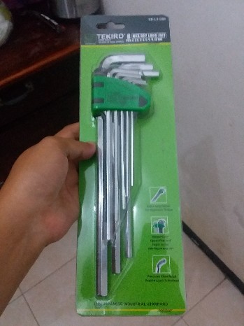 Kunci L Set Tekiro 8 Pcs Kunci L Tekiro Panjang Tekiro Original (2-10mm) 8pcs