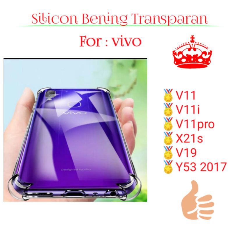 Case Vivo V11 V11i V11Pro X21s V19 Y53 Silicon Softcase Bening Transparan Casing Cover Silikon Pro