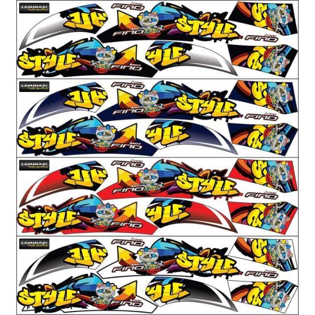 Striping Fino 125 Fi Variasi Yamaha Stiker Sticker Skotlet Scotlite Body Motor Lis List Body Li Liss