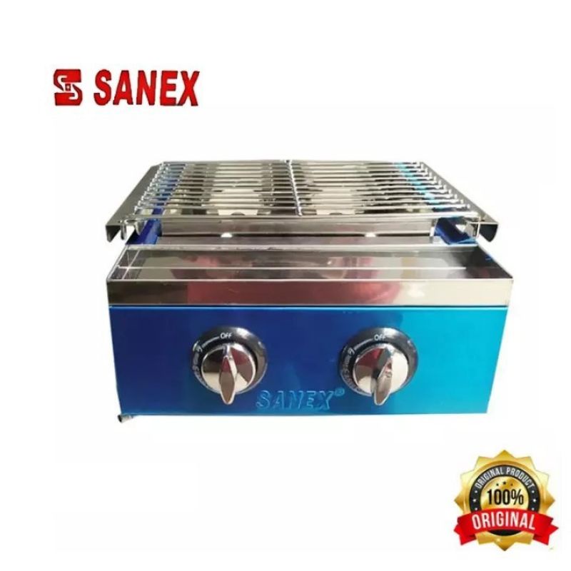 KOMPOR PANGGANG 2 TUNGKU SANEX / KOMPOR SOSIS / GRILL