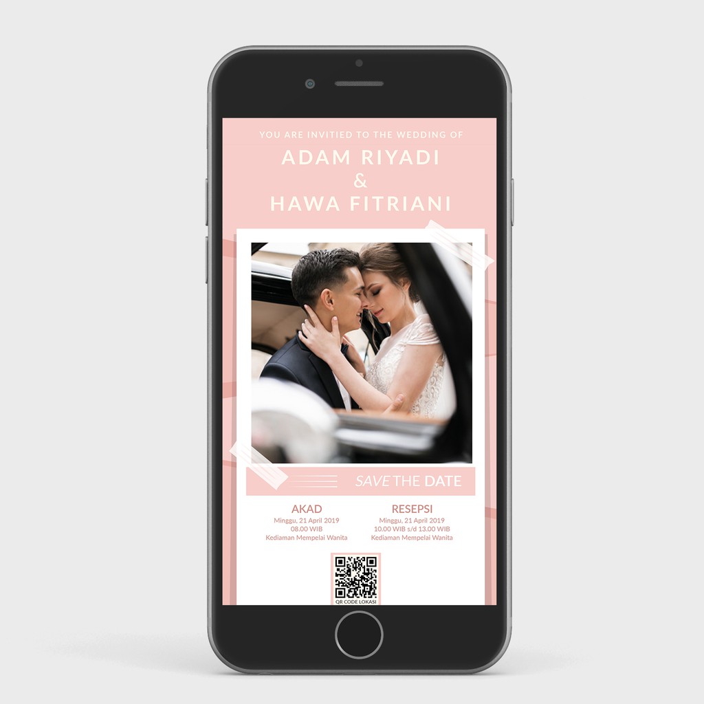 Undangan Pernikahan Digital/Wedding E-Invitation Unik Lucu A21