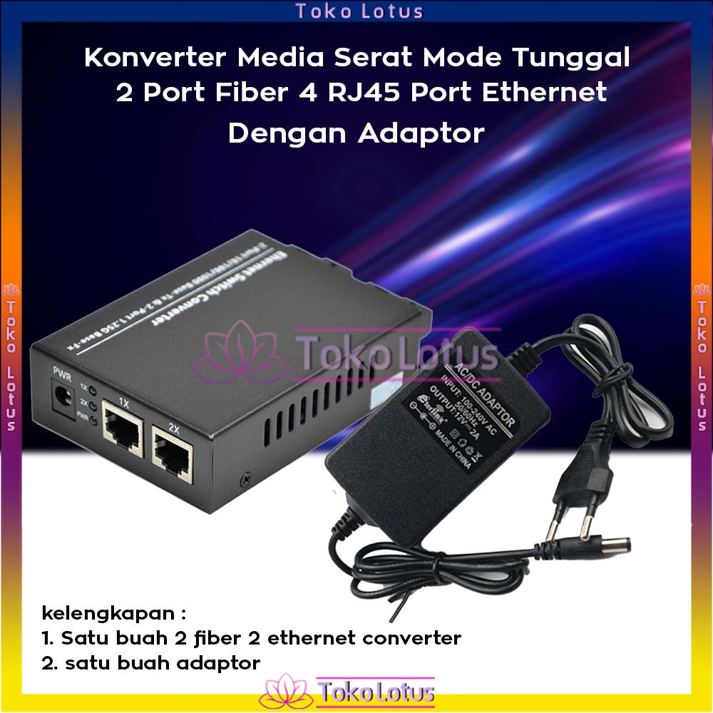 [Bisa Bayar Ditempat] MEDIA CONVERTER 2 FIBER 2 ETHERNET CM2F2E 2F2E-ConverterSaja / FULLSET