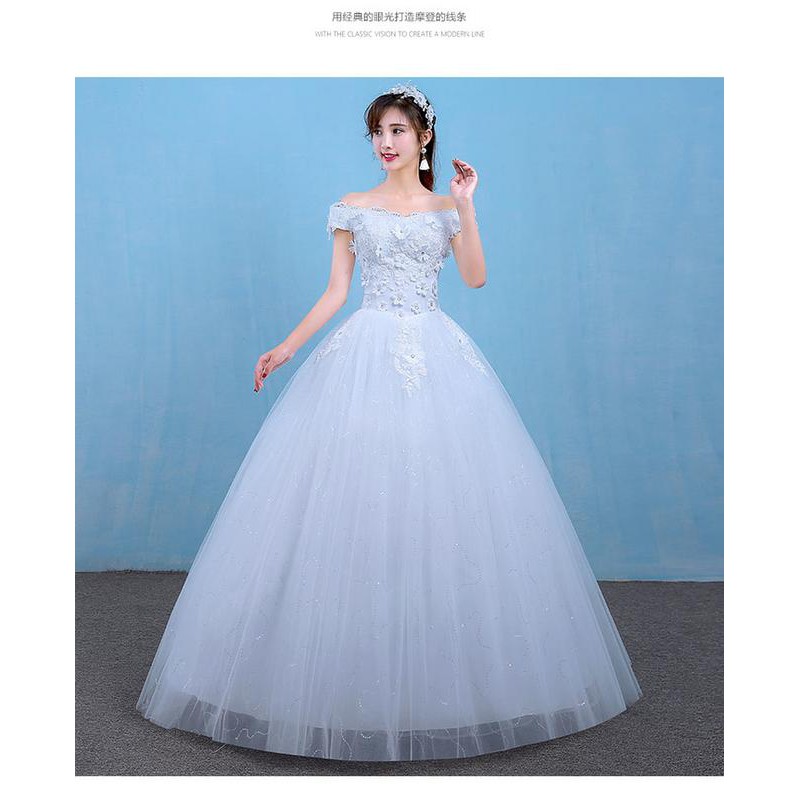 Gaun Pengantin 0030617 Putih Sabrina Wedding Gown Wedding Dress
