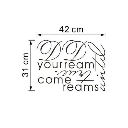 Wall Decal - Stiker Dinding &quot;DREAM UNTIL YOUR DREAMS COME TRUE&quot;