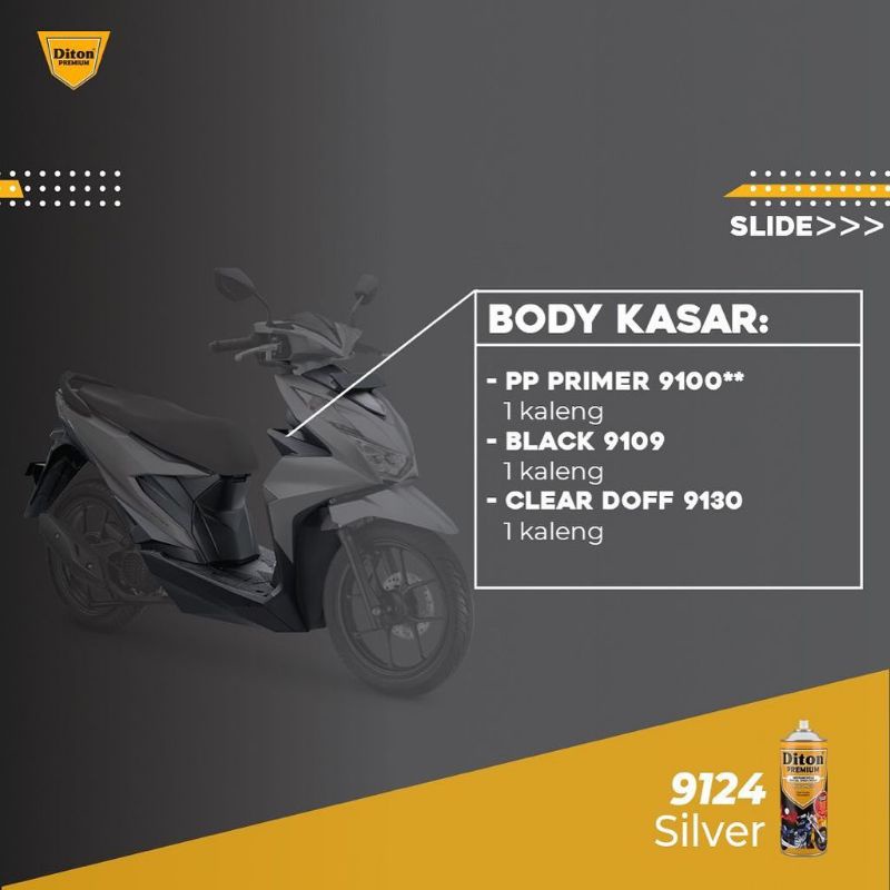 Pilok Paket Repaint Body Kasar Diton Premium 3Klg Motor Beat Mio Vario SoulGT Xeon Xride