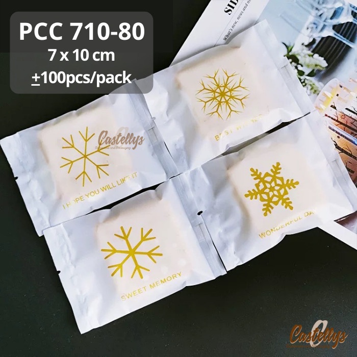 Plastik Cookies PCC 710-80 Kue Kering Nougat Snowflake Natal Christmas