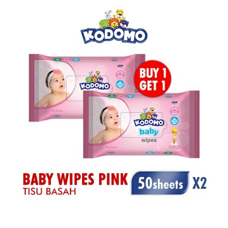 Tissue Kodomo isi 50+50 Baby Wipes