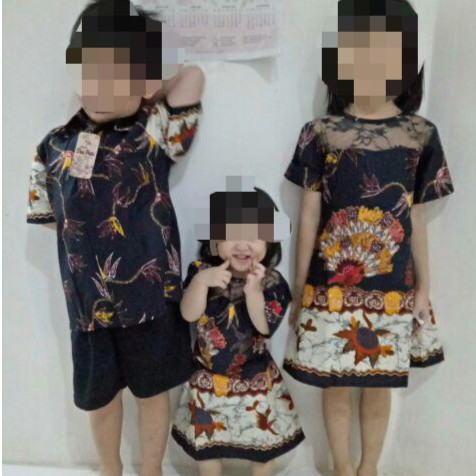 Keluarga Batik Couple Sarombit Seragaman Kondangan Tanah Abang Wanita Murah Princess Azkana Sogan