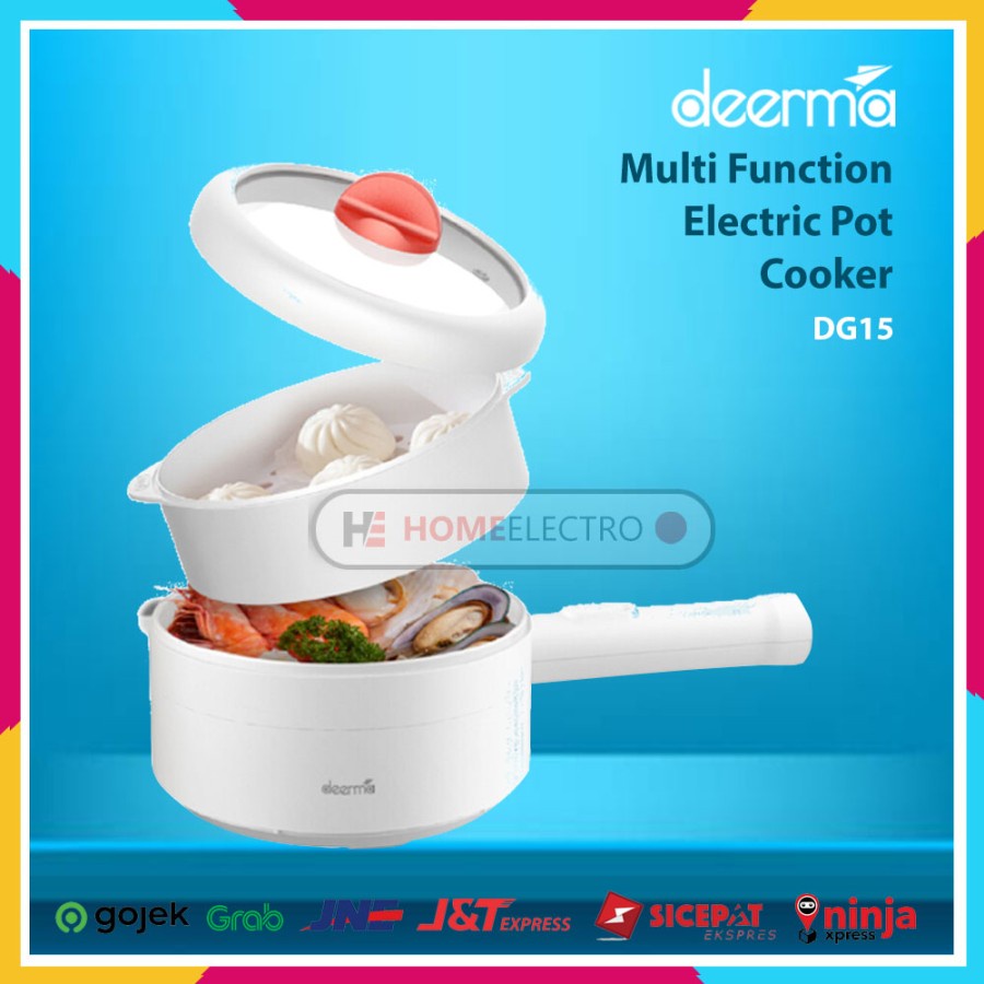 Deerma DG15 Multi Function Electric Pot Electric Cooker 1.2L + 1.5L