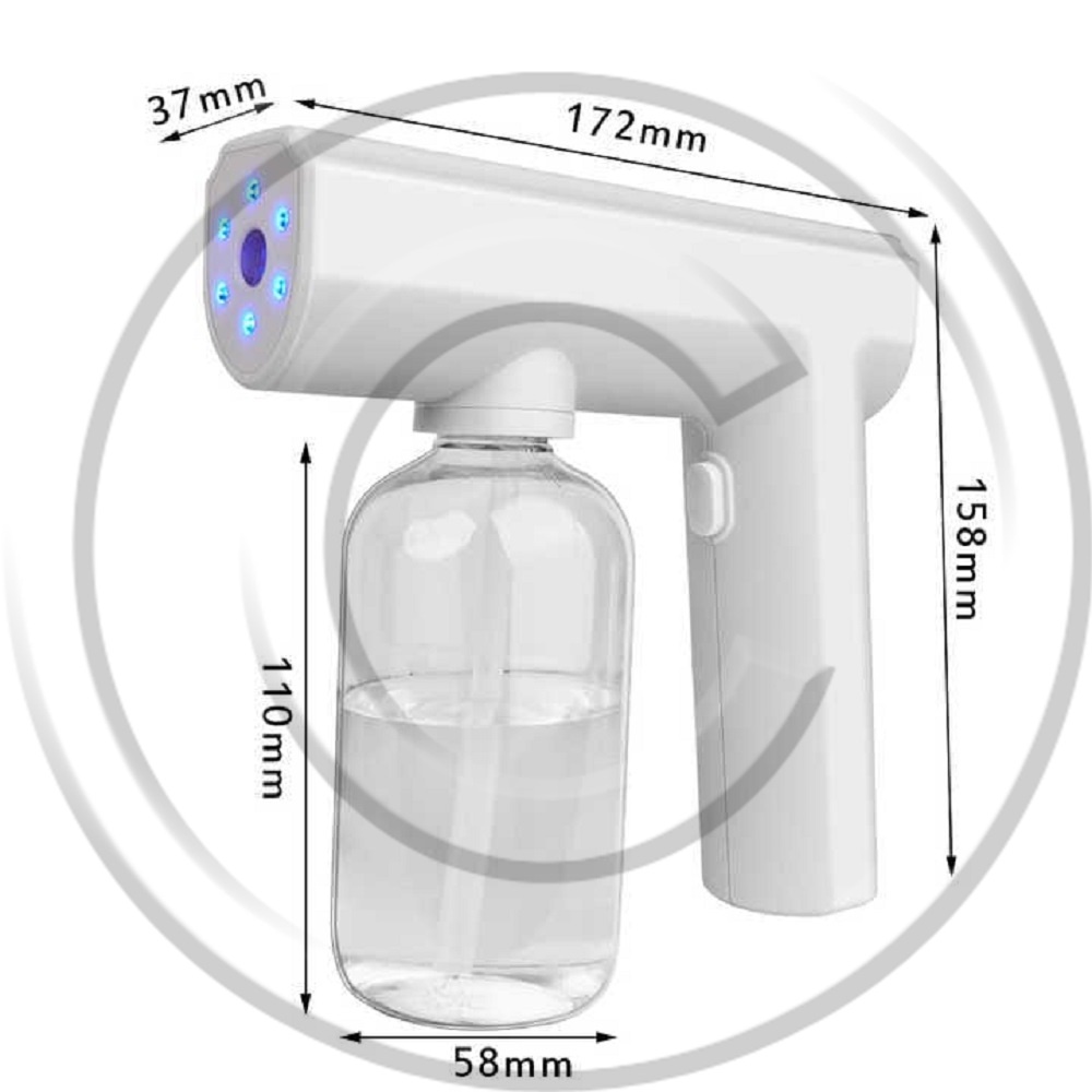 Mini Nano Blue Light Atomizer Spray Gun 260ml (FC-A1) / Wireless Nano Spray Gun Disinfektan - CO