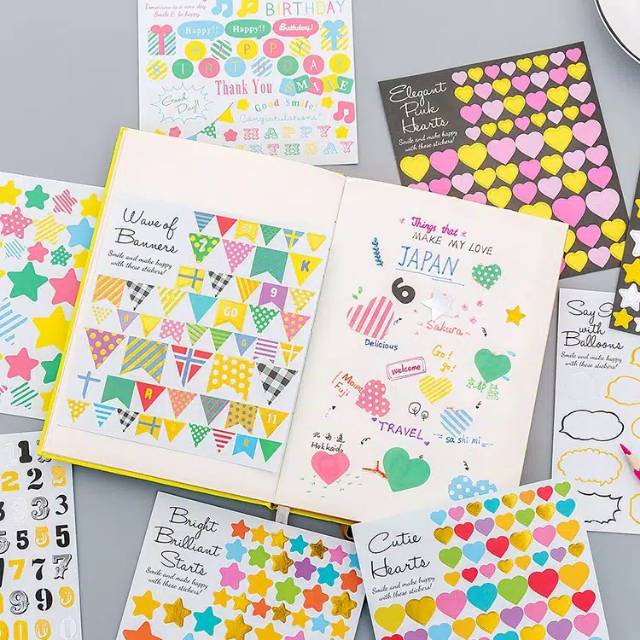 

Fancy sticker 1 pcs gold and rainbow