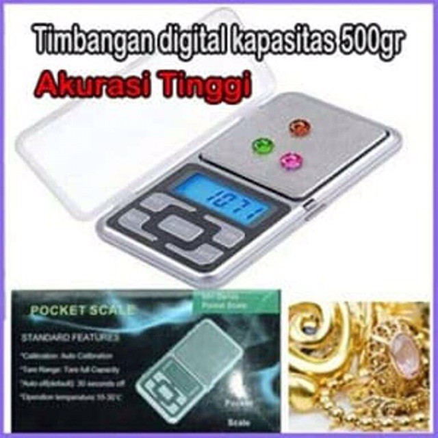 Timbangan digital (Pocket Scale) kapasitas 200gr dengan akurasi 0.01gram timbangan emas