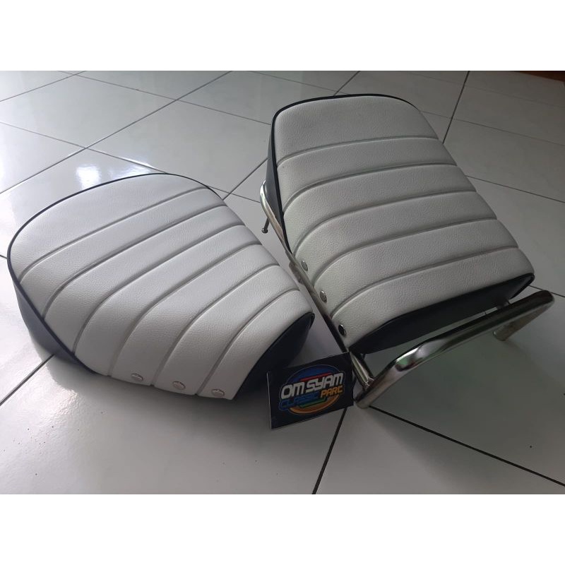 jok C70 C50 pisah  putih kombinasi hitam