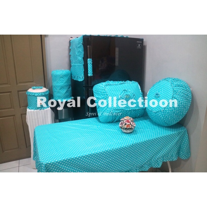 Taplak Meja Makan - Royalcollectioon - Set Taplak Meja Makan Dotty Tosca