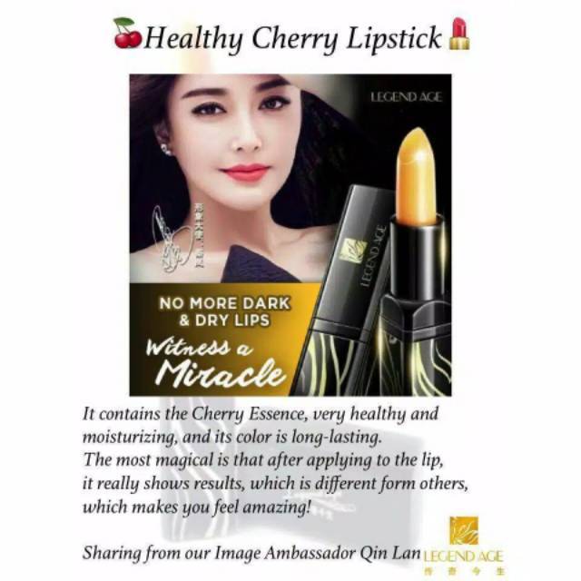 Legend Age Healthy cherry lipstick / lip balm legend age / lipstik legend age original