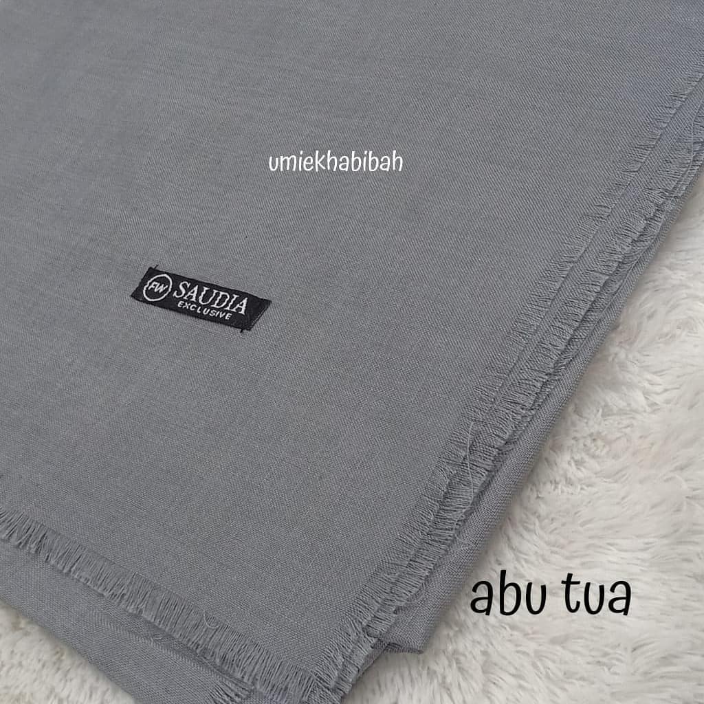 kerudung jilbab / hijab segi empat bahan katun saudia rawis tebal merk saudia bisa untuk anak sekola