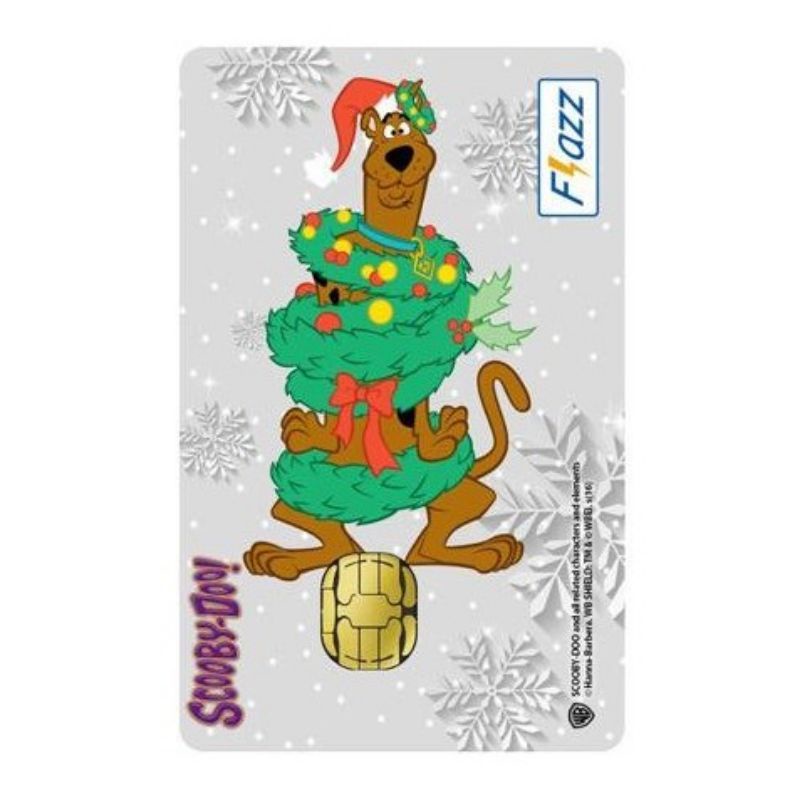 Kartu eTOLL Flazz BCA Natal Limited Edition Christmas Scooby Doo ORI /Like eTOLL eMONEY Tapcash or Brizzi