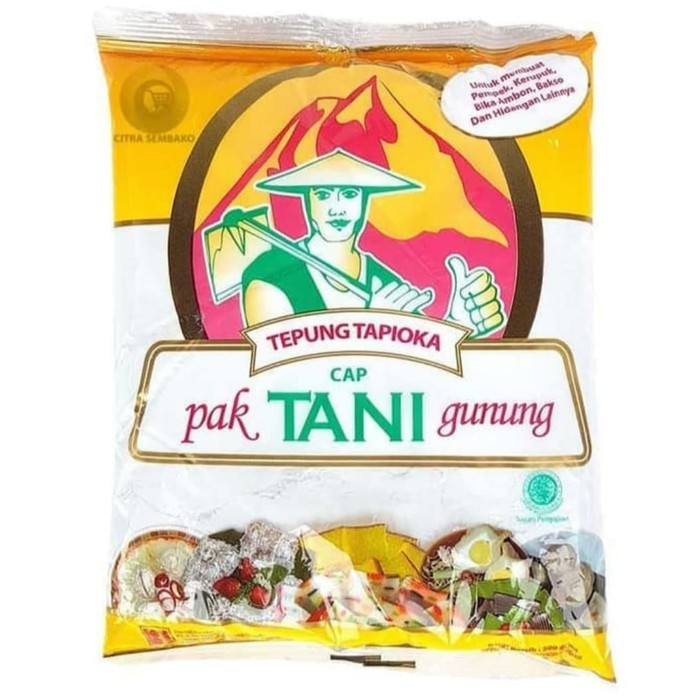 

TEPUNG TAPIOKA SAGU CAP PAK TANI GUNUNG 500 Gram