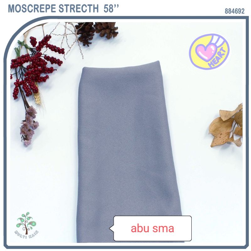 bahan multi kain moscrepe / mosscrepe / moscrep moschino mosschino arabian crepe gamis fashion-Abu sma