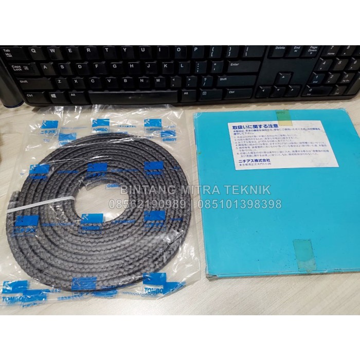 GLAND PACKING TOMBO 9038 G-FLON 7.9 x 3 METER