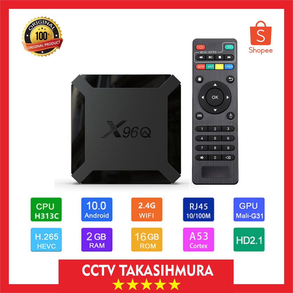 X96Q Android 10.0 TV BOX 2GB RAM 16GB ROM MIRACAST AIRPLAY