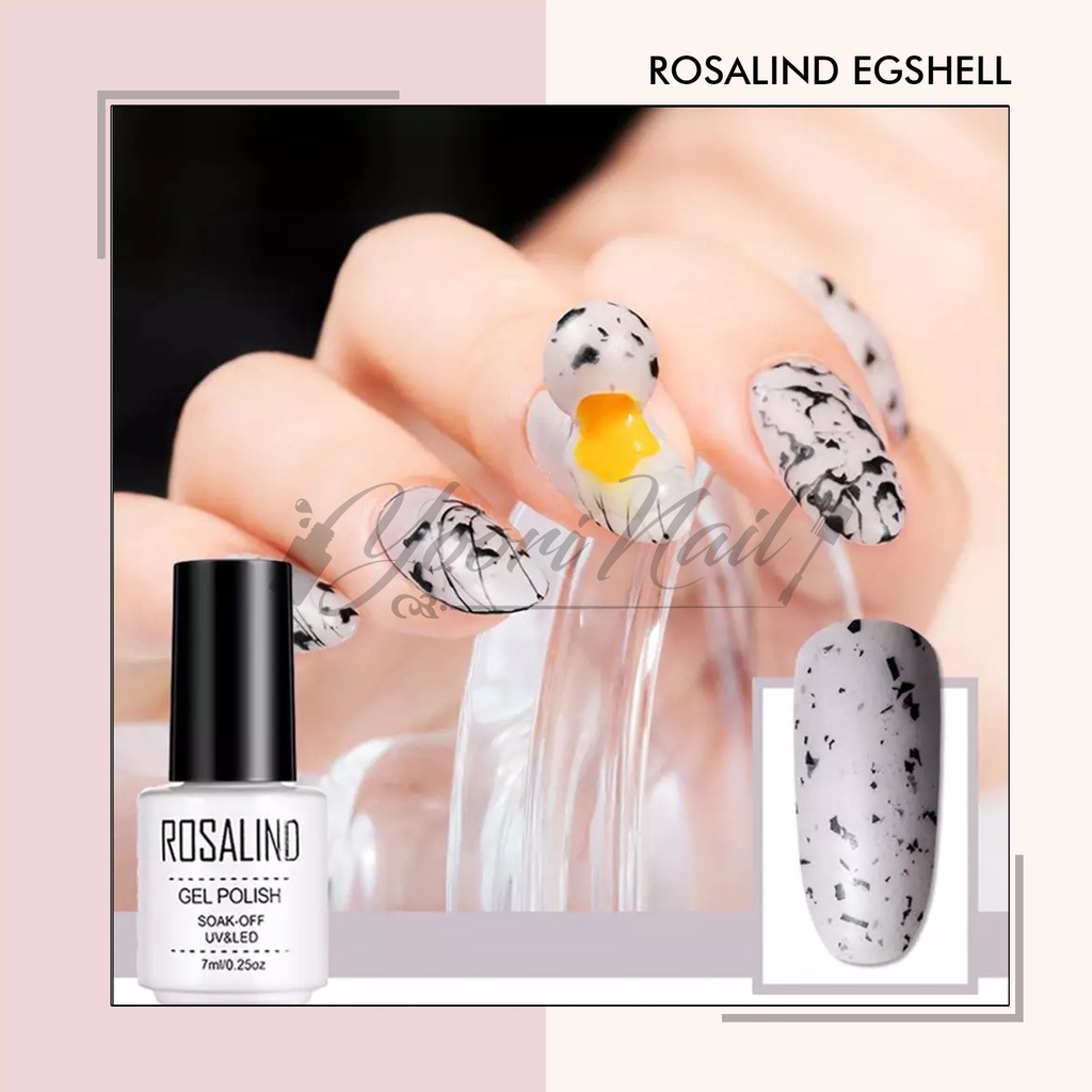 Rosalind eggshell kutek uv gel 7ml cangkang telur puyuh rosalind uv gel polish eggshell