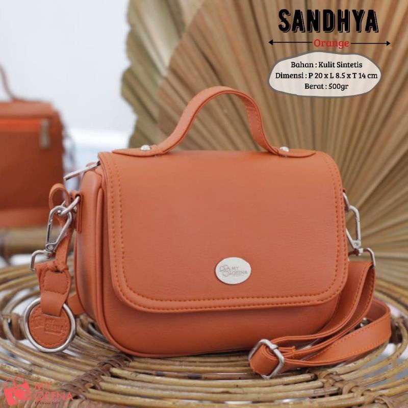Sandhya Tas Wanita Selempang Murah My Qeena Kekinian Original Ransel Kerja Kecil Pesta Kondangan Kul