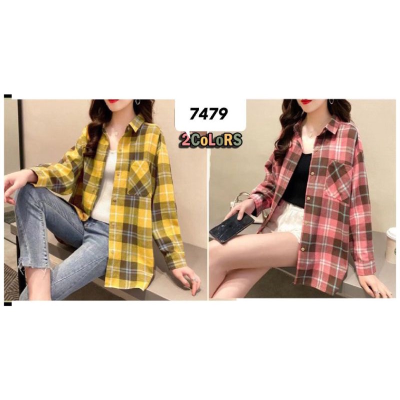 kemeja katun import 7479