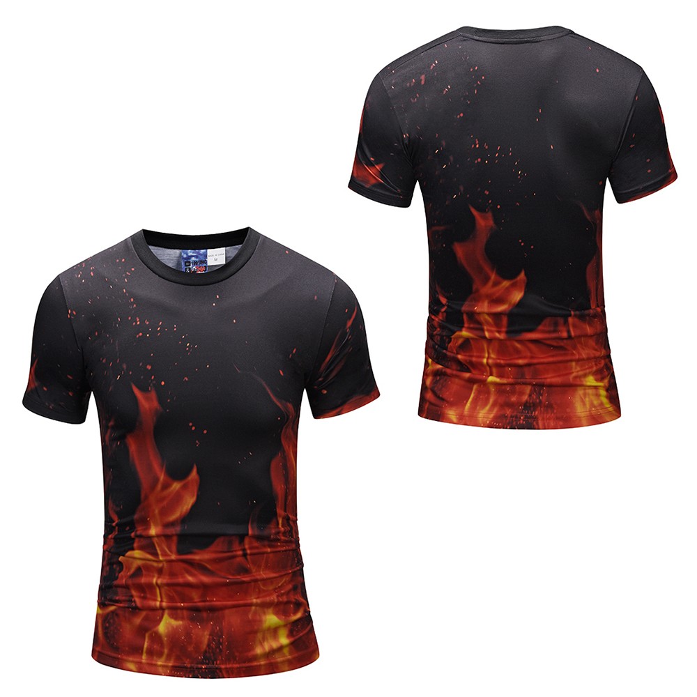 Baju Kaos Motif Splatter Vertikal Gambar Kucing 3D Warna Warni