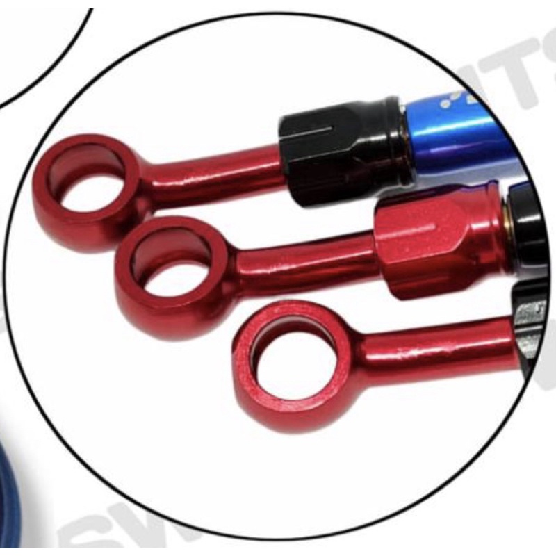 Selang Rem SWITS 65cm 100mm Warna Original Universal Banjo Lurus Non PSI Blak Red Blue  FOURSIX_46