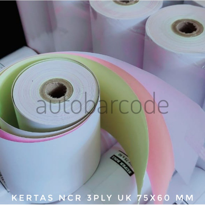 Tellstruk Multioffice Kertas Struk 3Ply Kasir NCR 75x60 mm 3 ply Rangkap Printer Dotmatrix