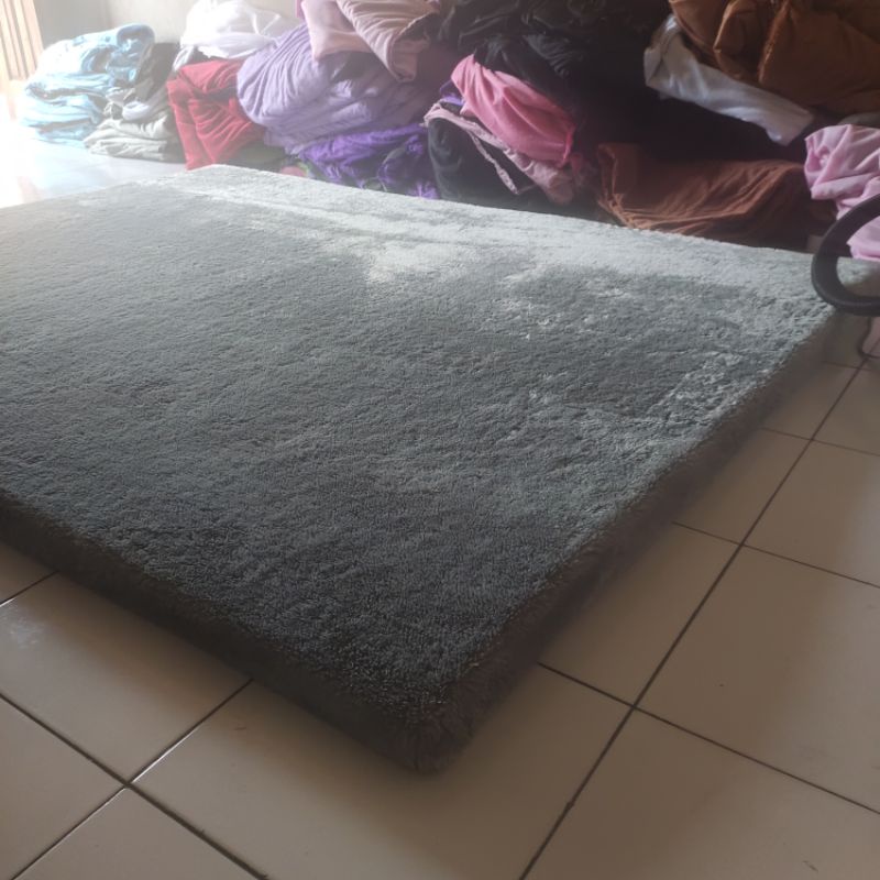 RB (SUPER TEBAL)Karpet Bulu Uk 150X200X7 Karpet Lantai Bulu Rasfur Lembut Ambal empuk Kasur Bulu