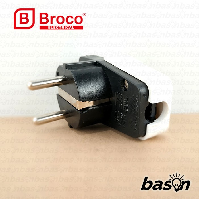 BROCO 13311 STD Plug Switch White - incl. tombol on off