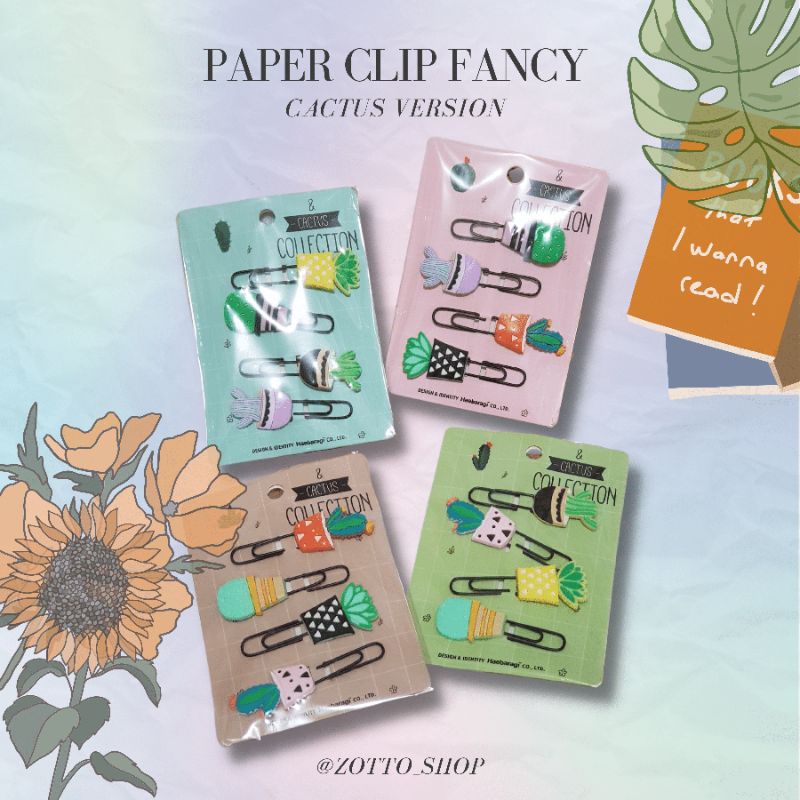 

PAPER CLIP/BOOKMARK/PAPER CLIP FANCY MODEL KAKTUS EX 18986