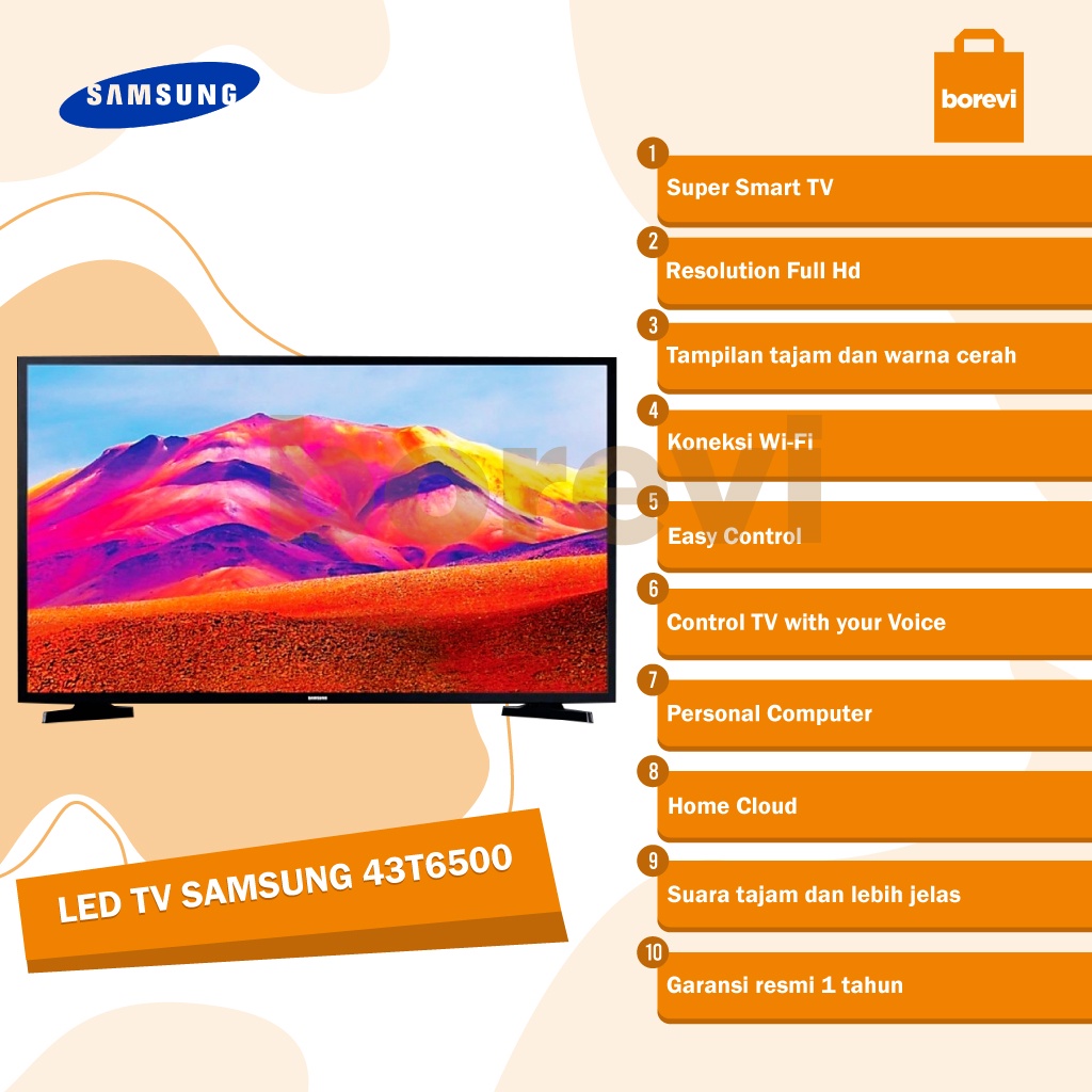 LED TV SAMSUNG 43 T6500 / LED SMART TV 43 INCH FHD SAMSUNG-1
