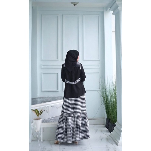 ONE SET ADELIA KOTAK//ADELIA GAMIS ROMPI//SET DRESS ROMPI Katun Haruka