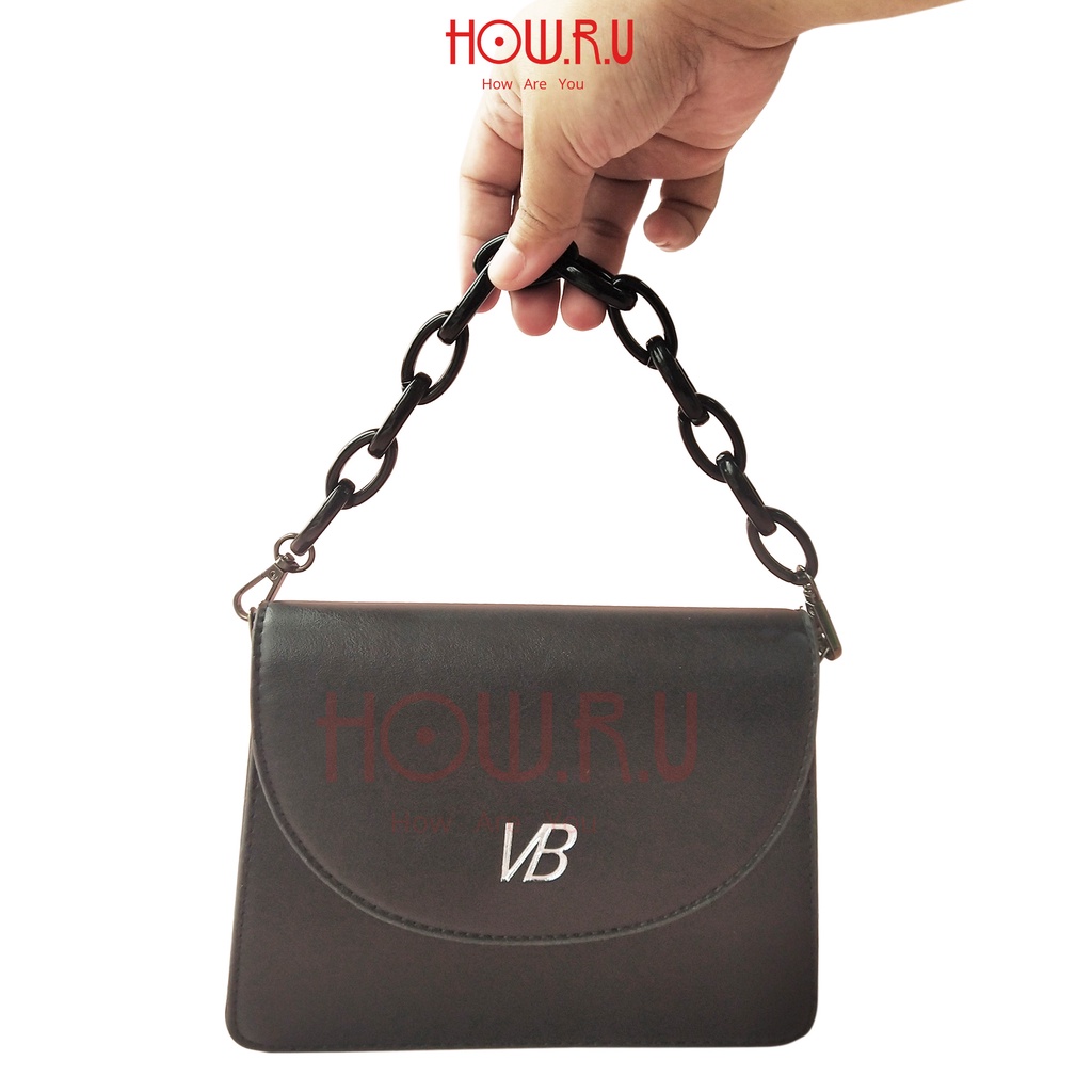 HOW.R.U | 2in1 Tas Tangan / Sling Bag Wanita Emma Crossbody Tali Rantai / Panjang 6020