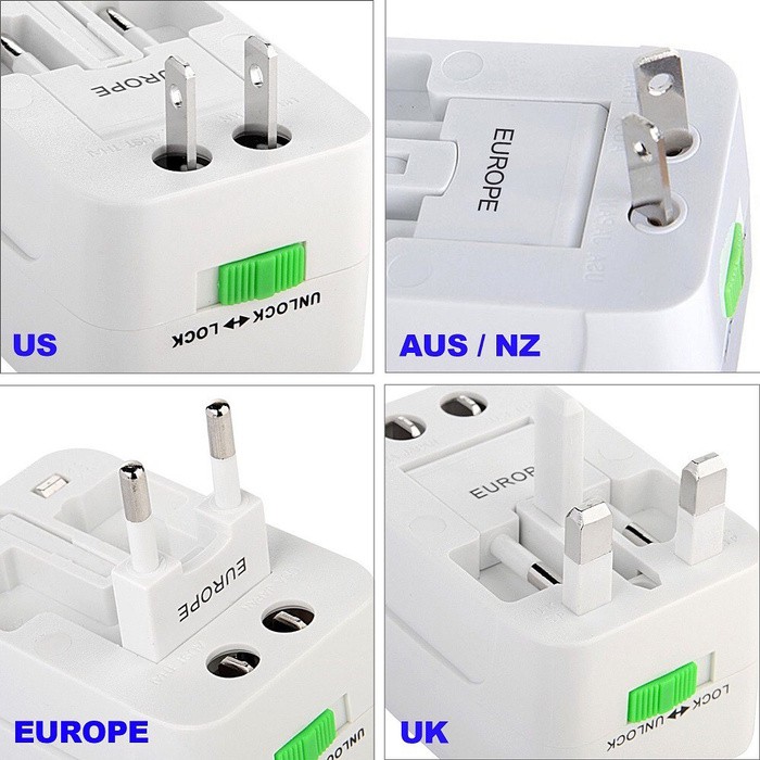 Travel Adaptor Colokan Listrik Universal World TRAVEL ADAPTER UNIVERSAL Steker Stop Kontak