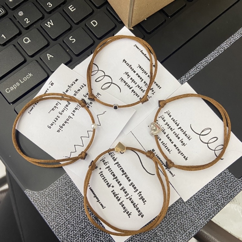 Part 2 | Gelang satin coklat | Gelang simple | Gelang tali coklat